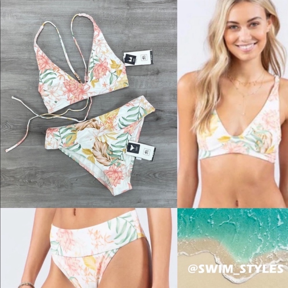 ☀️RIP CURL☀️ LA BONITA REVO CROP LA BONITA HI WAIST CHEEKY BIKINI SET